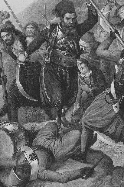 The Maniotes, led by Petros Mavromichalis (Petrobey), triumphed over the Ottomans at the Battle of Verga in 1826