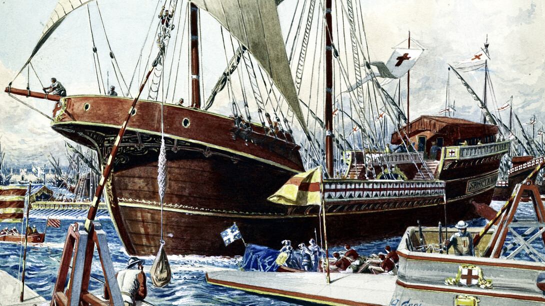 Una nave genovesa, siglos XIII-XIV. Autor: Quinto Cenni