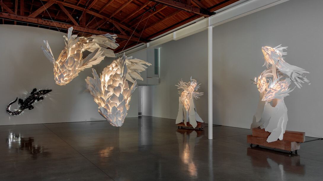 Frank Gehry, exhibition view. Courtesy of Gagosian