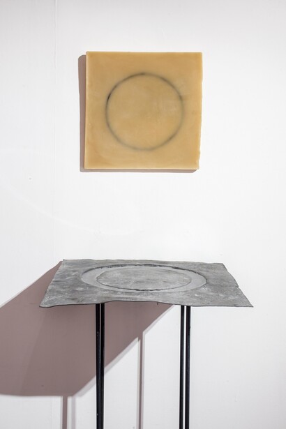 Gregorio Botta, Offerta, 2015, piombo,acqua,  inchiostro, cera