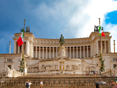 Monumento a Vítor Emanuel II em Roma, entre a Piazza Venezia e o monte Capitolino, na Itália