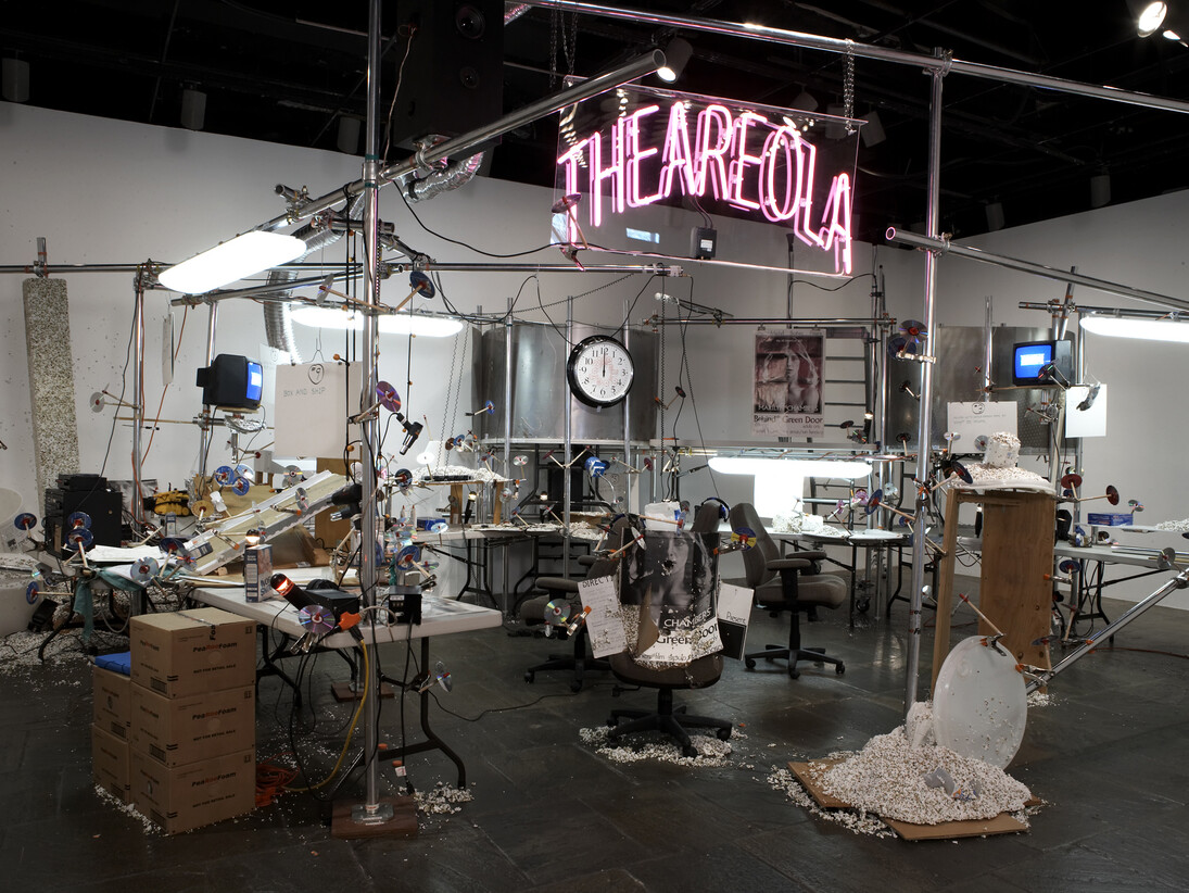 Installation view of The Grand Machine/THEAREOLA (2002) at the 2008 Whitney Biennial, New York