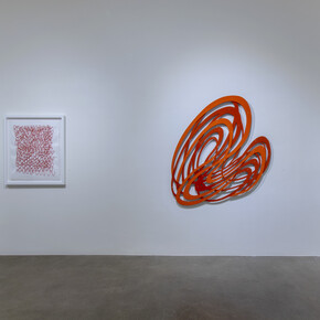 Robischon 45+, Part II, installation view: Bernar Venet, Louise Bourgeois, Linda Fleming, Omar Chacón. Image Courtesy of Robischon Gallery