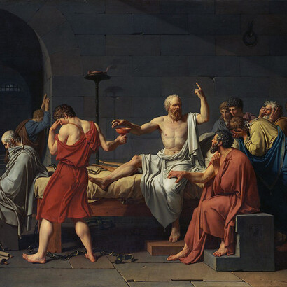 The Death of Socrates (French: La Mort de Socrate) is an oil on canvas painted by French painter Jacques-Louis David in 1787
