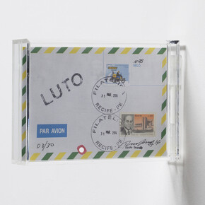 Paulo Bruscky_LUTO_2014_envelope, carimbos, selos nanquim e pincel atomico_11,5x16,2cm_ed. de 30_EvertonBalladin