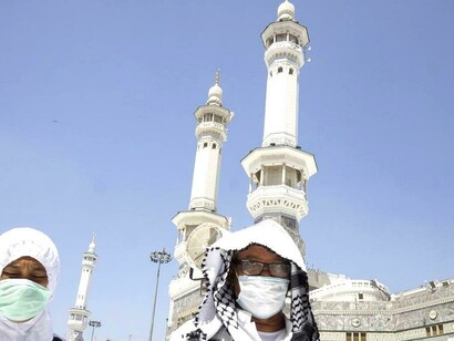 Con tapabocas en Arabia Saudí