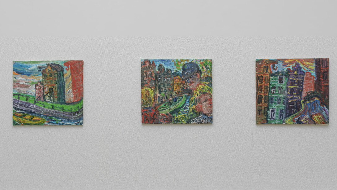 Armen Eloyan, City paintings Amsterdam, exhibition view. Courtesy of Upstream Gallery