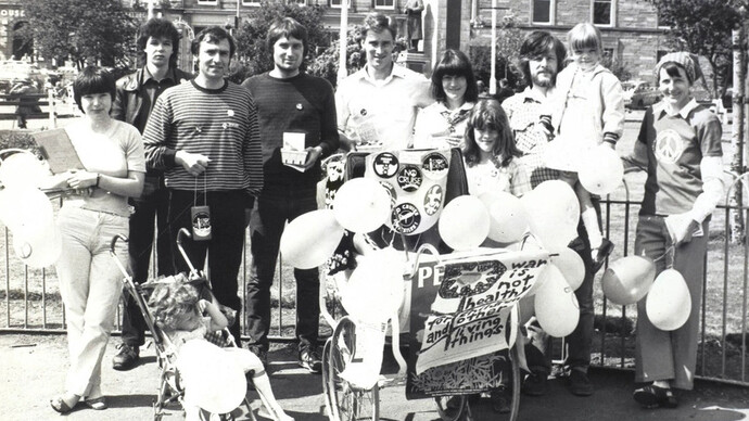 Campaign for Nuclear disarmament protest, Glasgow, c1980s. Courtesy of National Museums Scotland 
