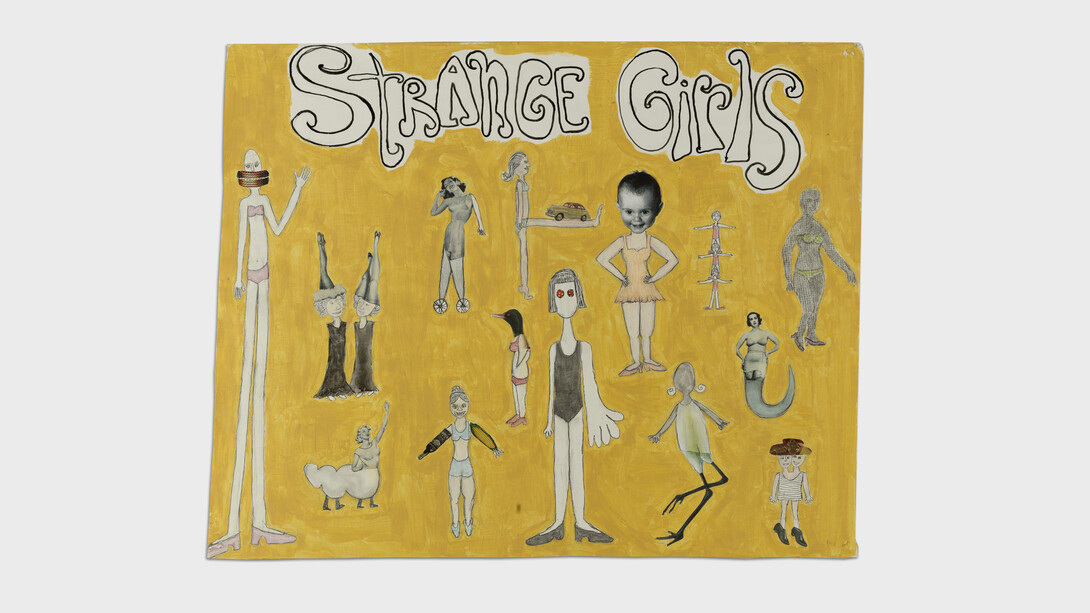 Strange Girls, 2009_oil, acrylic, ink, collage_29.27 x 37 in