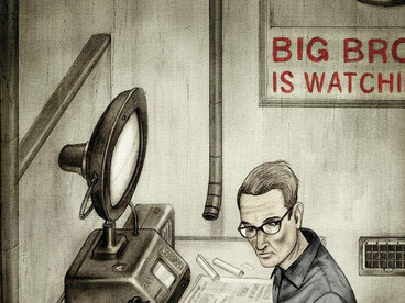 Ilustración de Jonathan Burton para "1984" de George Orwell