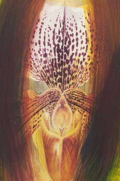 Arnulf Rainer, Kopftuch, 1970/73. Avec l'aimable autorisation de la Galerie Lelong