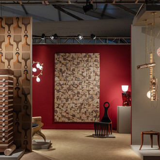 Jomo Tariku, Juxtaposed: a portal to African Design, exhibition view. Courtesy of Wexler Gallery