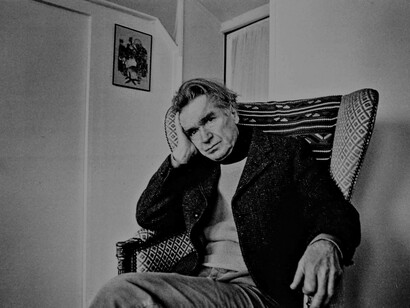 Romanian philosopher Emil Cioran is contemplating his existential thoughts on his comfortable artisanal chair