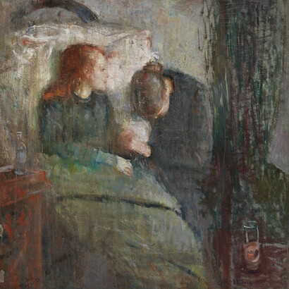 Edvard Munch,"La fanciulla malata", 1885-86, Nasjonalmuseet for kunst, arkitektur og design, Oslo, Norvegia