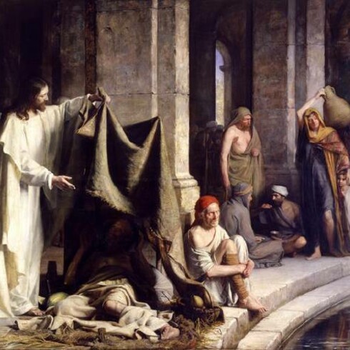 Carl Bloch, Cristo che guarisce i malati a Betesda, 1883