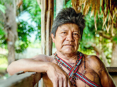Miembro de la tribu amazónica Munduruku