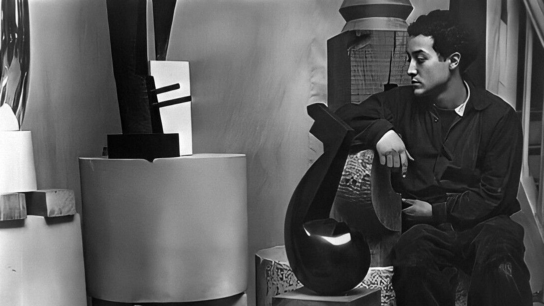 Isamu Noguchi en su atelier