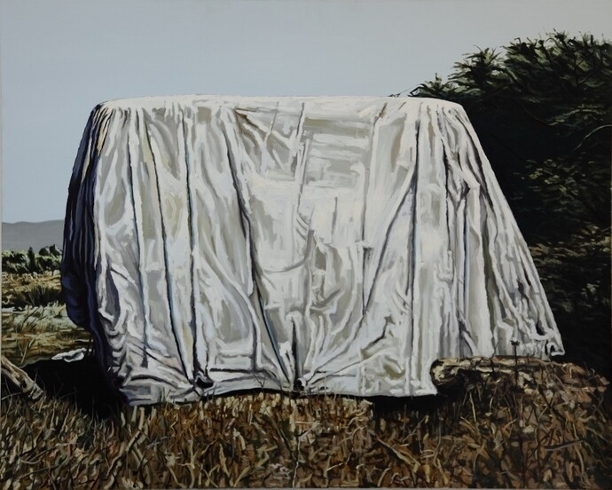 Andrea Di Marco, Elefant, olio su tela, 180 x 200 cm