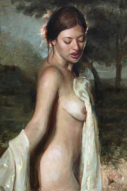 Karen Offutt, The bather (detail), 2024. Courtesy of Abend Gallery