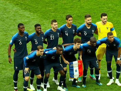 En el equipo titular de Francia una mayoría de jugadores tenían ascendencia africana