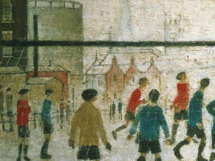 L. S. Lowry, El partido de fútbol (detalle), 1949