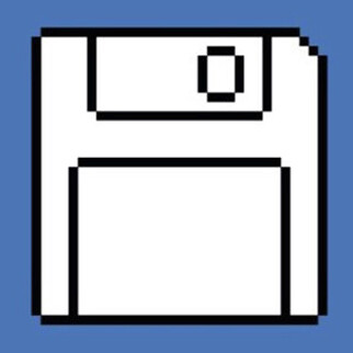 Floopy Disk, icono que indica guardado y almacenamiento. Diseñado por Susan Kare