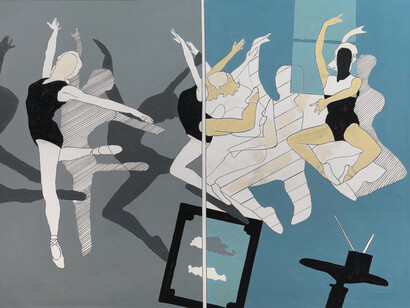 Tano Festa, Sequenza di balletto, 1965
Courtesy Tornabuoni Art