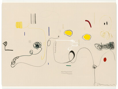 Christian Rosa, "Home Sweet Home", 2014, oil, charcoal, pencil, resin and oil stick on canvas, 220 x 300 cm / 86 2/3 x 118 in, Courtesy Contemporary Fine Arts, Berlin, Photo: Jochen Littkemann