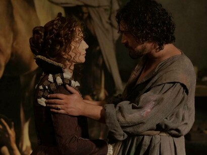 Isabelle Huppert and Riccardo Scamarcio in Caravaggio's Shadow (2022)