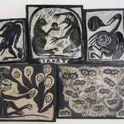 Anna Poor, Suite of five tiles, 2025. Courtesy of the Schoolhouse Gallery