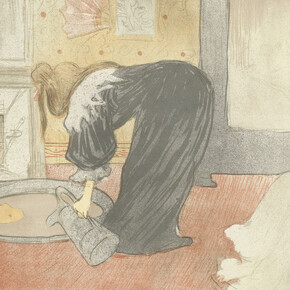 Henri de Toulouse-Lautrec (French, 1864–1901). Femme au tub (Woman at the Tub) from the portfolio Elles. 1896. Lithograph, sheet: 15 1/2 x 20 1/4 in. (39.4 x 51.4 cm) The Museum of Modern Art, New York. Gift of Abby Aldrich Rockefeller, 1946