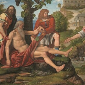 Bernardino Luini, Scherno di Cam, 1514‐1515 circa, tavola trasportata su tela, cm 166 x 140, Milano, Pinacoteca di Brera, Reg. Cron. 374, Su concessione del Ministero per i Beni e le Attività, Culturali e del Turismo