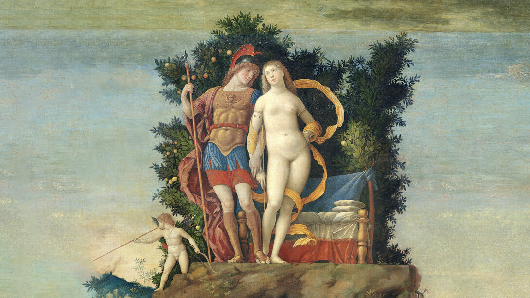 Andrea Mantegna’s Parnassus, which glorified the marriage of Isabella d’Este with Francesco Gonzaga the 2nd, where the quince appears next to the couple depicted as Venus and Mars