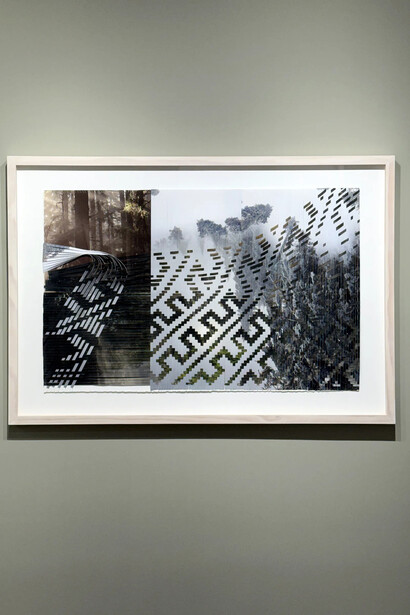 Sarah Sense, Land, line, blood, memory, exhibition view. Courtesy of Bruce Silverstein Gallery