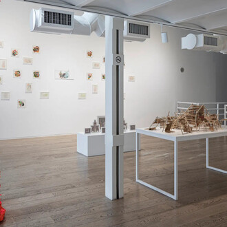 Diego Miccige, Invocaciones, maneras de consagrar el paisaje, vista de exhibición. Cortesía de la Galería Praxis