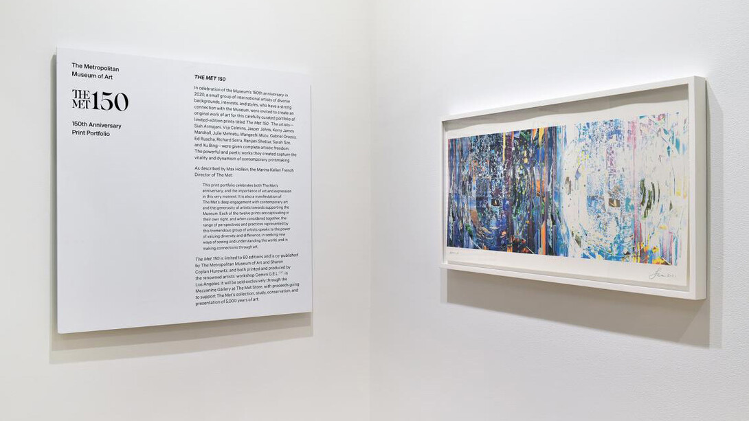 Various artists, The Met 150, exhibition view. Courtesy of Gemini G.E.L at Joni Moisant Weyl Gallery