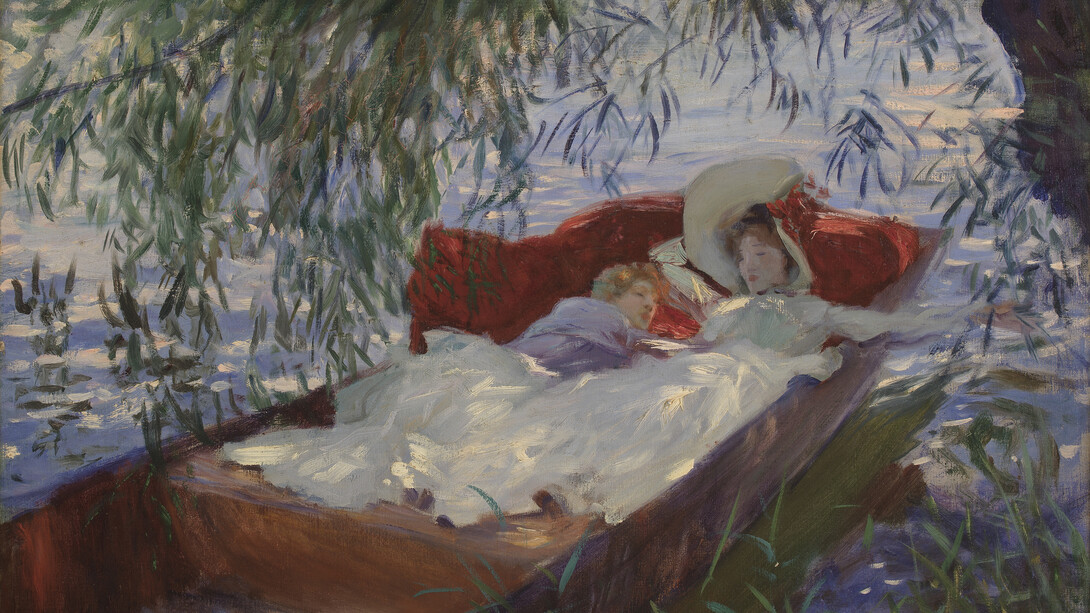 John Singer Sargent. Two Women Asleep in a Punt under the Willows, c. 1887, oil on canvas, 56 x 68.6 cm. Museu Calouste Gulbenkian, Lisboa