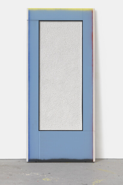 Thomas Scheibitz, Tresor, 2014, MDF, wood, fabric, lacquer, stone, mounted, 78 3/4 x 35 x 2 3/8 inches; 200 x 89 x 6 cm. Courtesy the artist and Tanya Bonakdar Gallery, New York