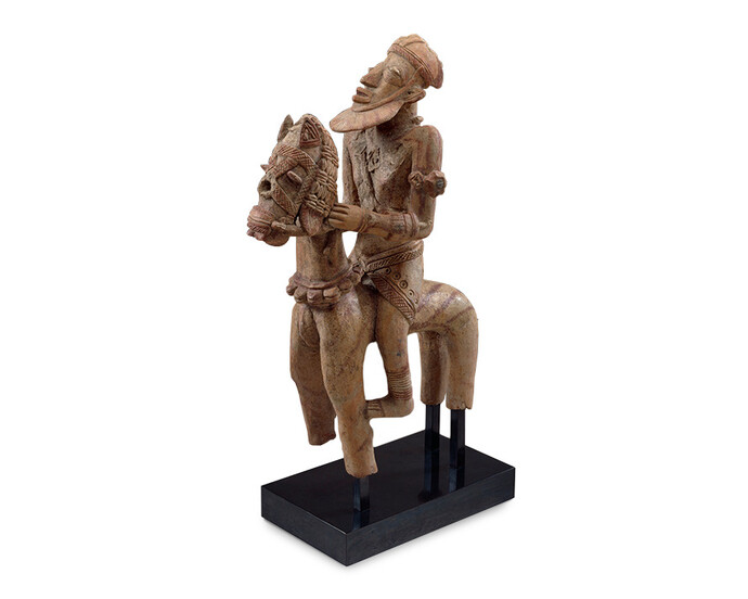 Horse and Rider, Mali, Djenne, 12th-16th century. Earthenware and pigment, 21 x 11 x 6 inches. Purchase: William Rockhill Nelson Trust through the George H. and Elizabeth O. Davis Fund and the generosity of Shirley and Barnett Helzberg, 2000.31.