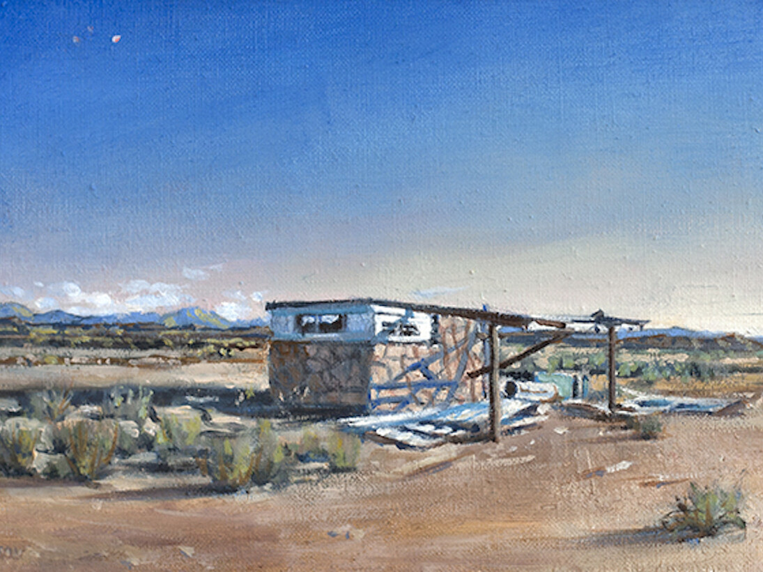 Teralingua Trailer (Detail), Oil on Linen, 7 x 13 in (17.78 x 15.88 cm), 2017. Courtesy of David B. Smith Gallery