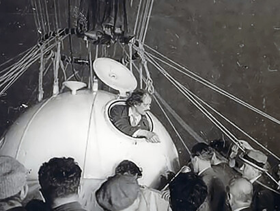 Auguste Piccard, físico e inventor, desenvolveu uma cápsula para ir ao espaço,