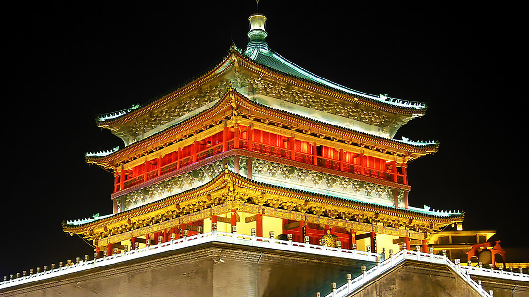 Explore the iconic Bell Tower in Xi'an, China, a historic landmark showcasing ancient architectural grandeur