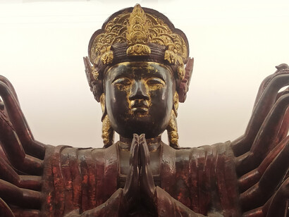 Photo taken by Daniel Gauss at the Vietnam National Museum of Fine Arts, Hanoi, Bodhisattva Avalokisteshvara (Kuan Yin), Hoi Ha pagoda, Vinh Phuc province, 16th century