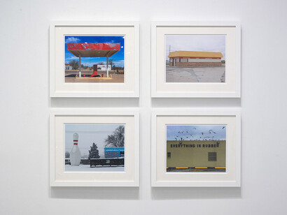 Edward Burtynsky, On the road, exhibition view. Courtesy of Sundaram Tagore Gallery
