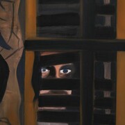 Oren Ben Moreh, Watching, oil on canvas 50 x 60 cm, 2013