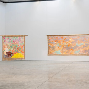 Nengi Omuku, Wild things and perennials, exhibition view. Courtesy of Kasmin Gallery