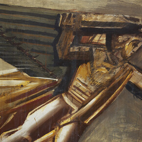 Vittoria alata, 1935 (dettaglio)
tecnica mista su carta da spolvero riportata su tela, 182 x 250 cm
Milano, collezione Isolabella

