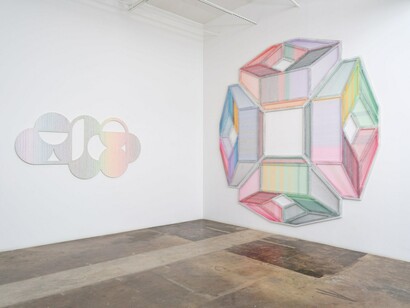 Adrian Esparza, Products of a compass, exhibition view. Courtesy of Cris Worley Fine Arts