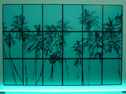 Imogen Parry, Bikini, 2014, print with neon light, 190 x 127 cm