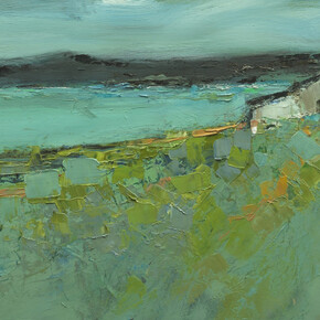 House on the Cliffs, oil on board, 50 x 77 cm